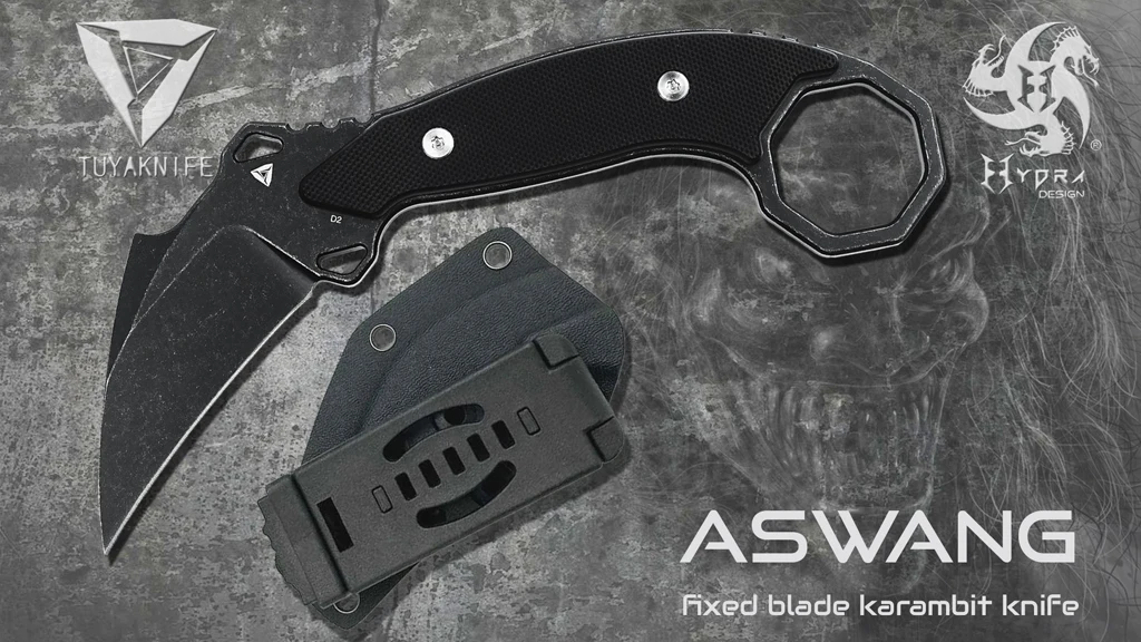 Aswang karambit fixed blade knife Tuya
